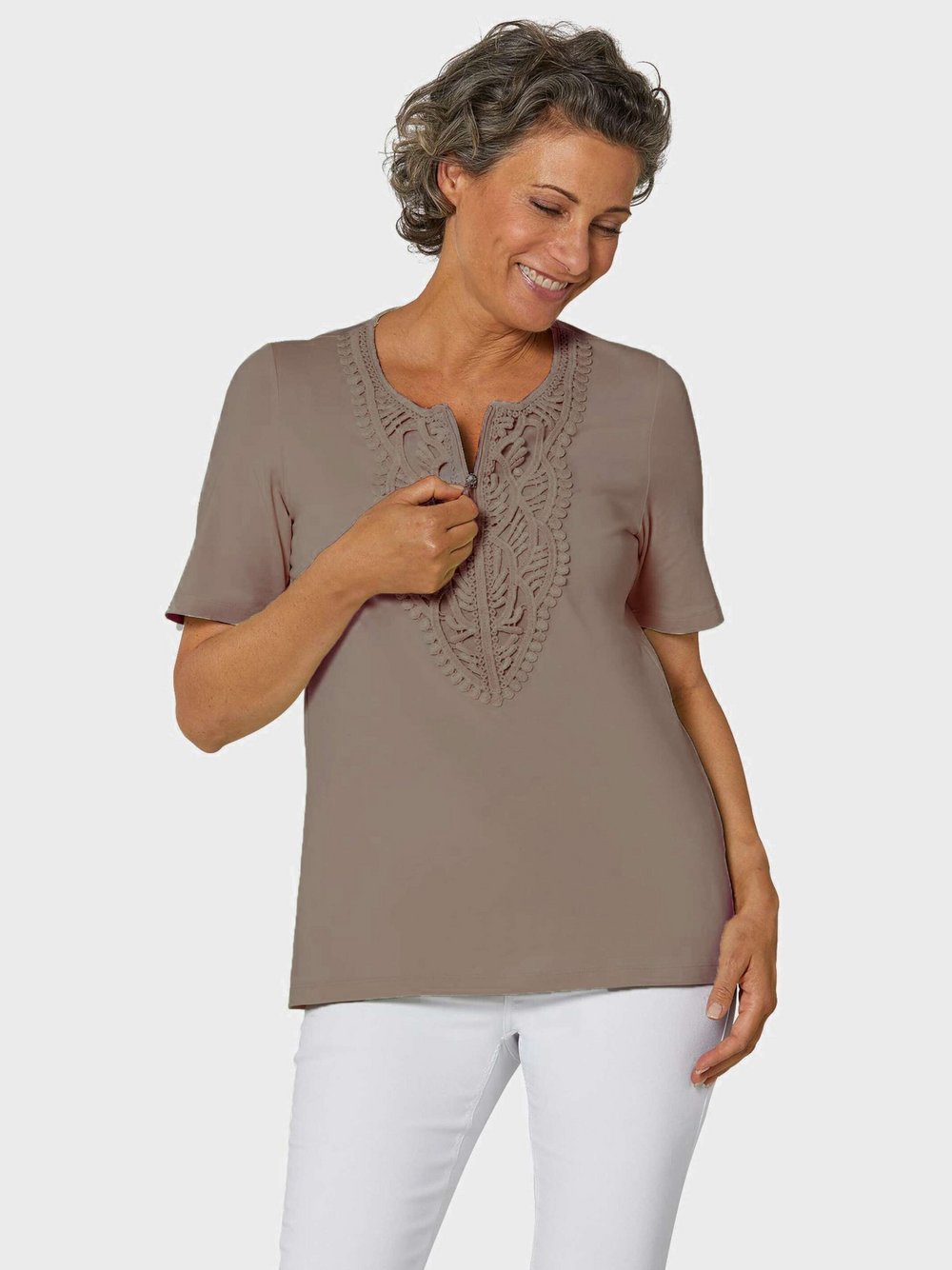 Goldner T-Shirts Damen Baumwolle braun, 40