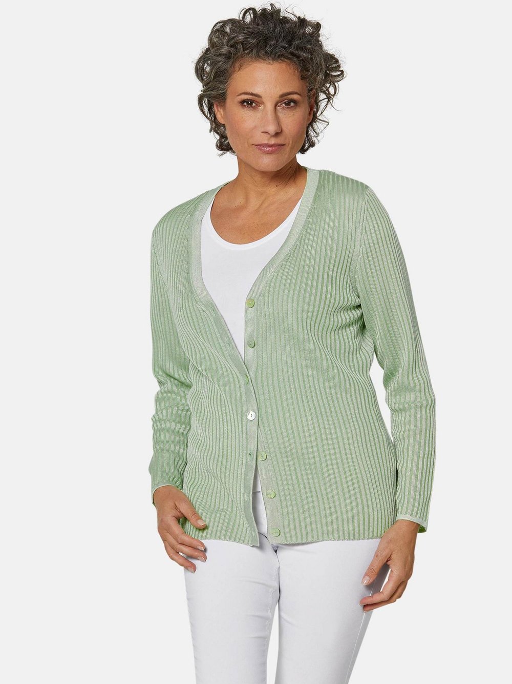 Goldner Strickjacke Damen grün, 38