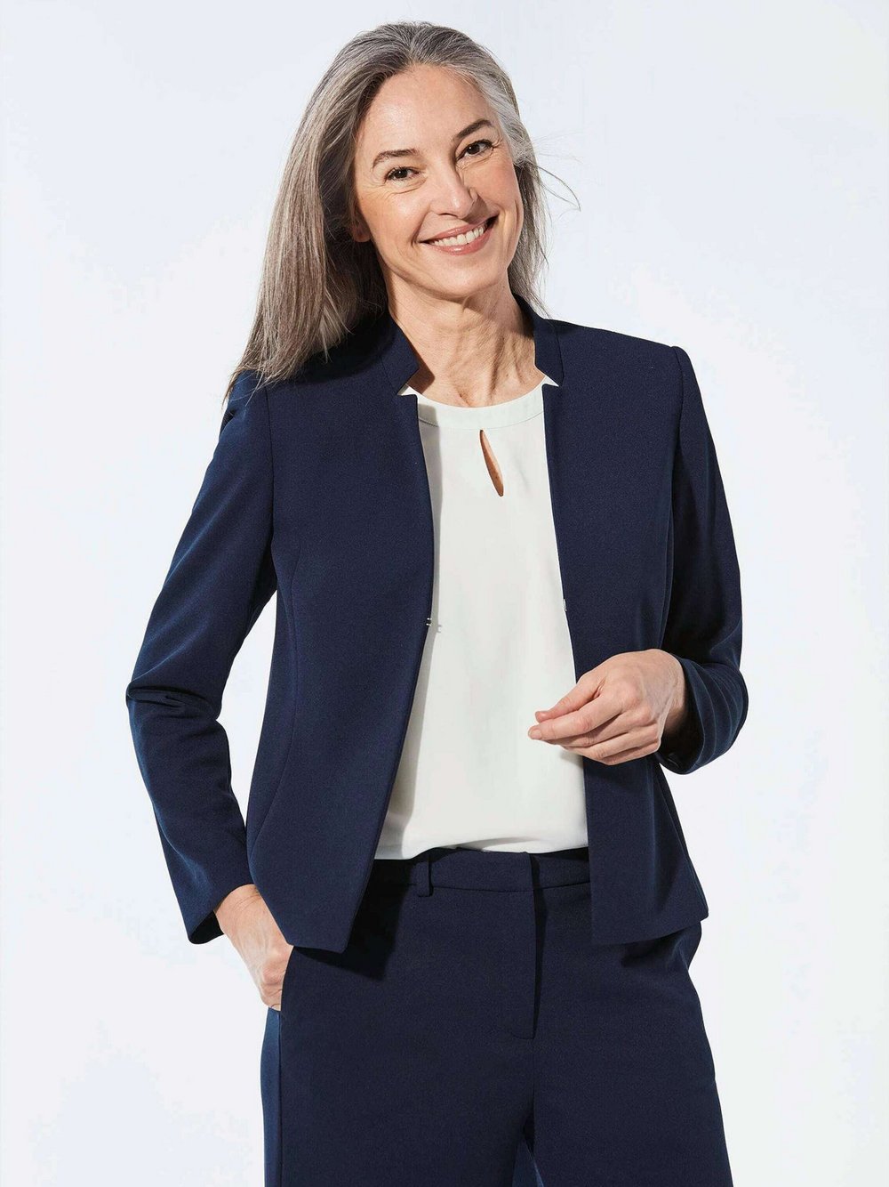 Goldner Blazer Damen blau, 46