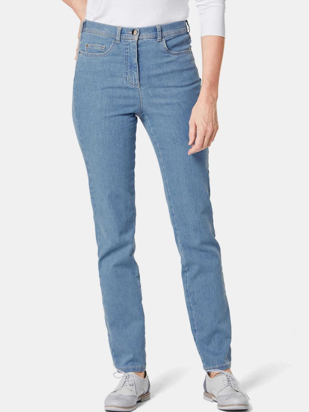 Goldner High-Stretch-Jeanshose LOUISA Damen Baumwolle blau, 46