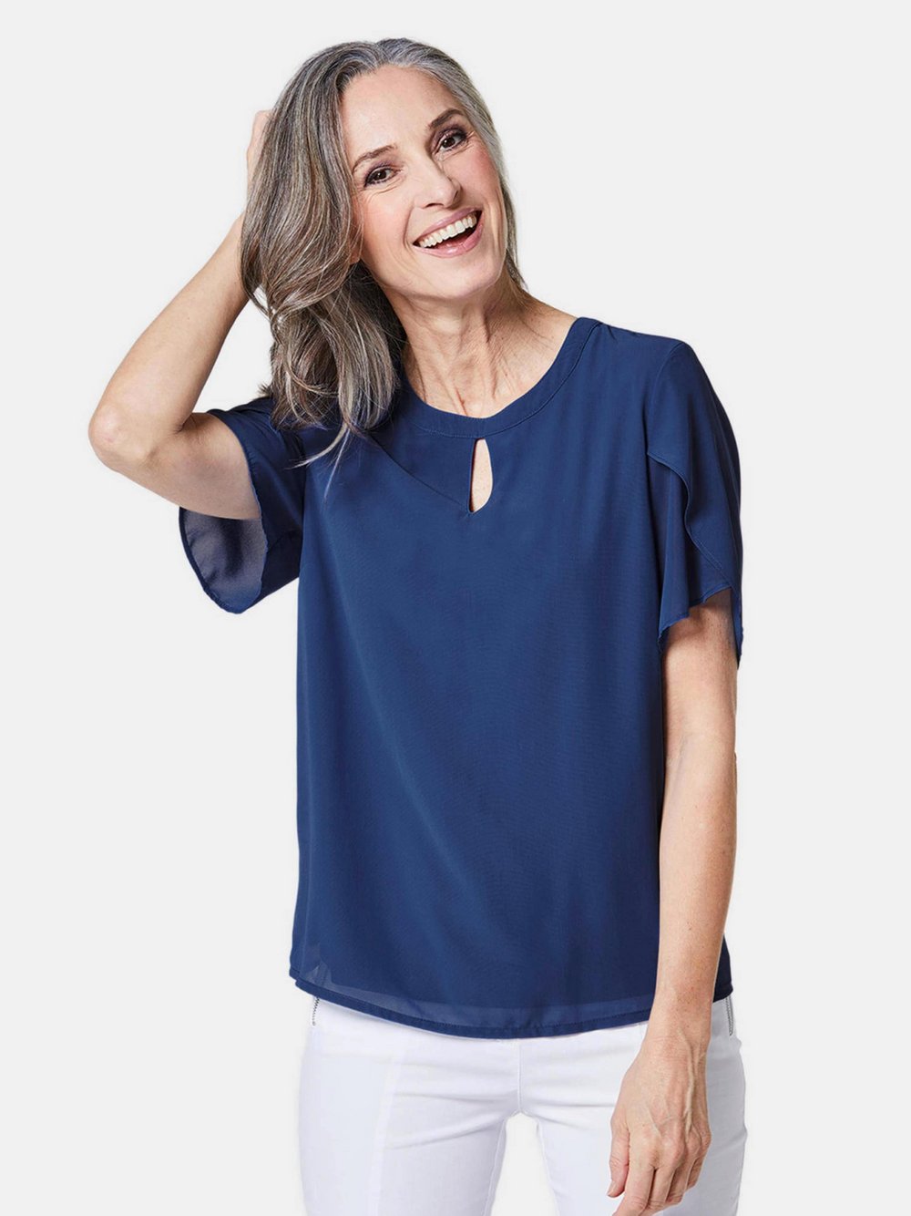 Goldner Bluse Damen blau, 40