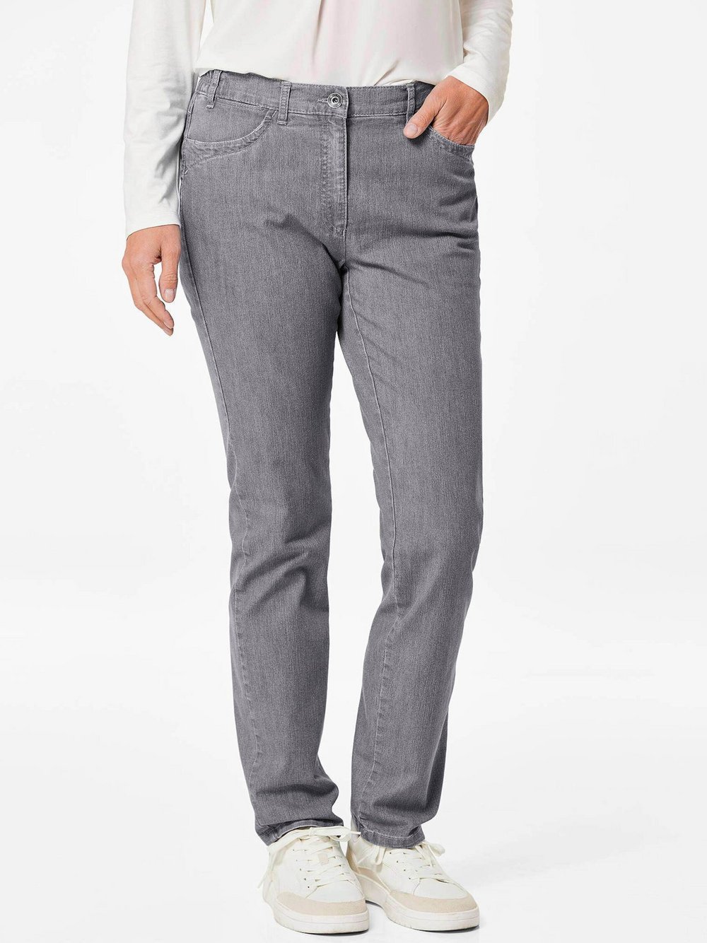 Goldner Jeanshose LOUISA Damen Baumwolle grau, 38