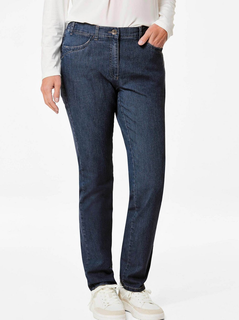 Goldner Jeanshose LOUISA Damen Baumwolle blau, 44