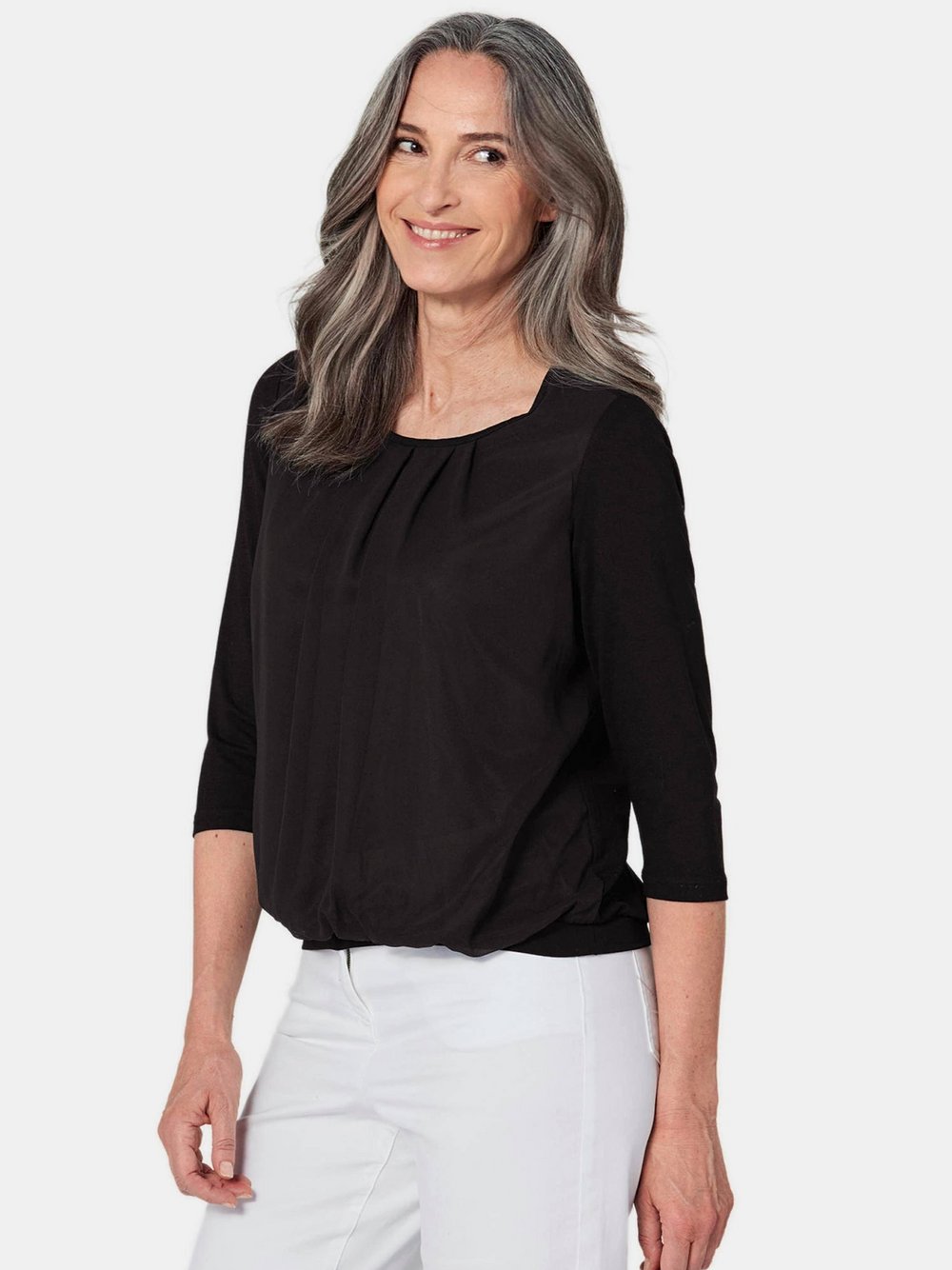 Goldner Blusenshirt Damen schwarz, 38