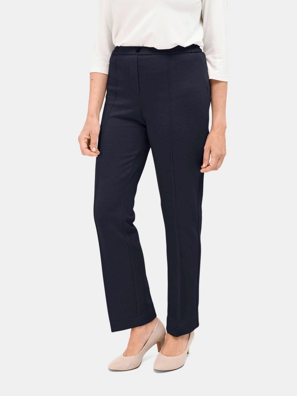 Goldner Thermo-Jerseyschlupfhose MARTHA Damen Baumwolle blau, 46