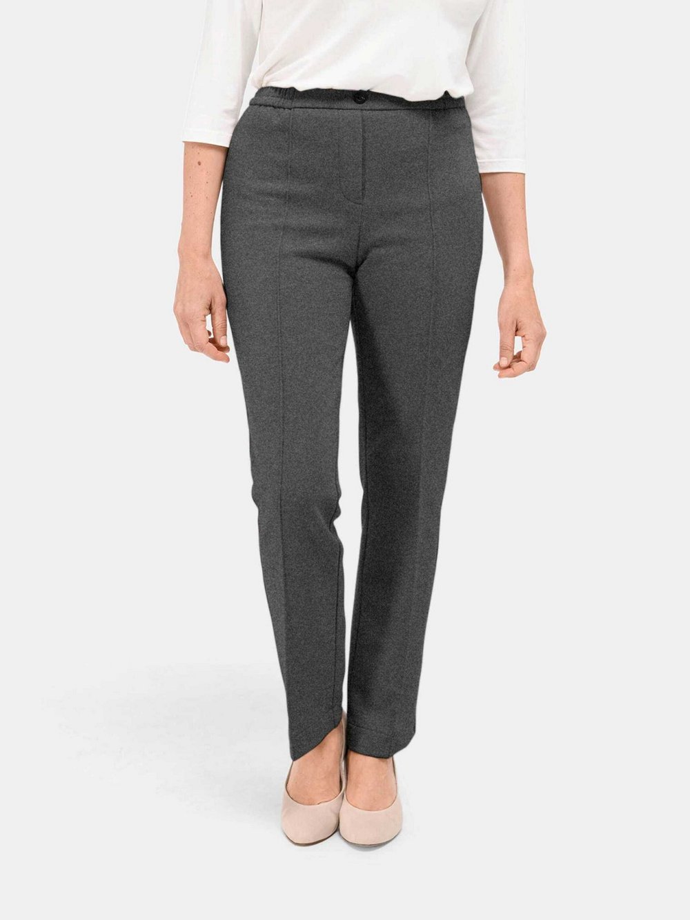 Goldner Thermo-Jerseyschlupfhose MARTHA Damen Baumwolle grau, 38