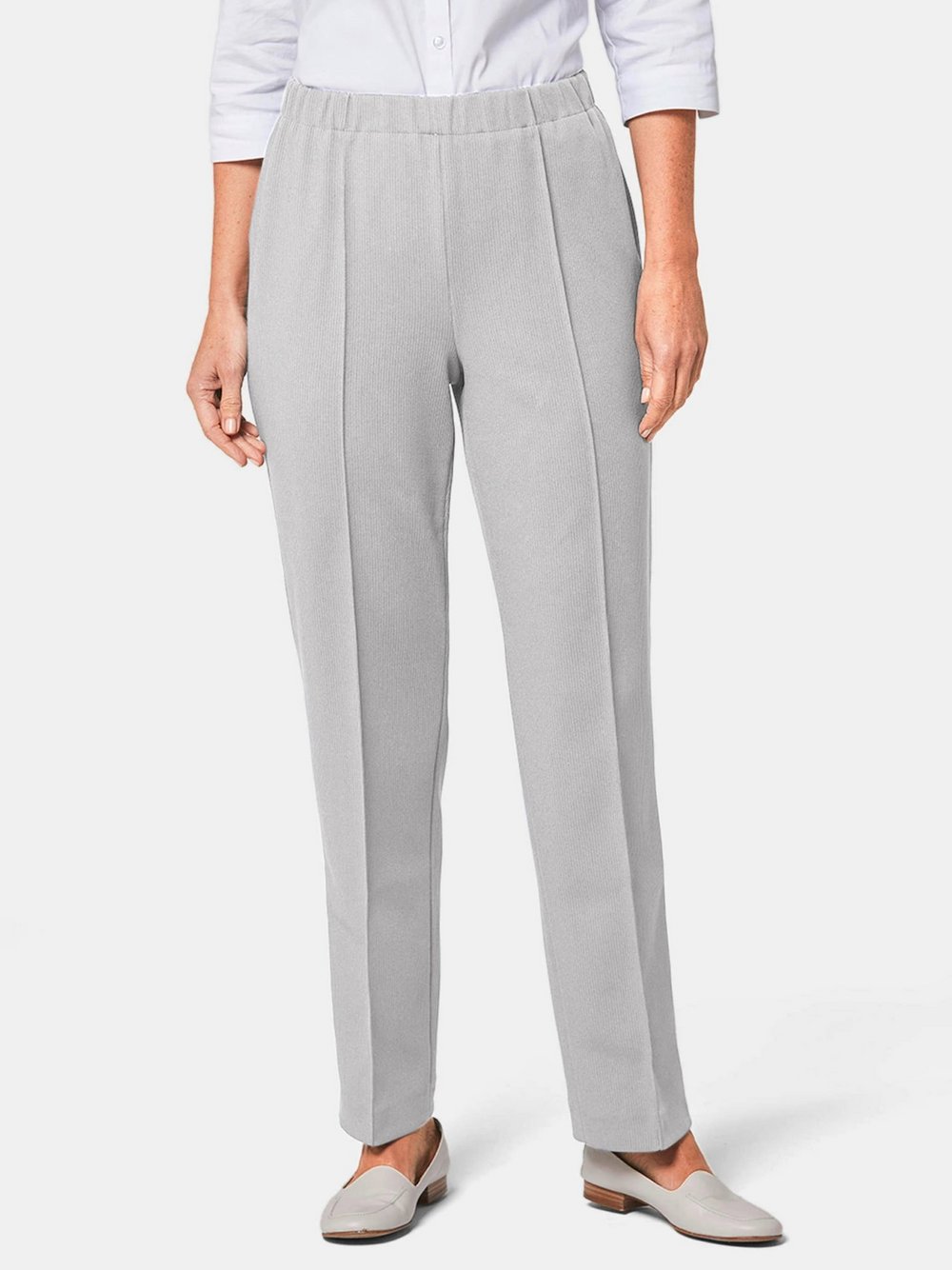 Goldner Rippenhose Damen grau, 46