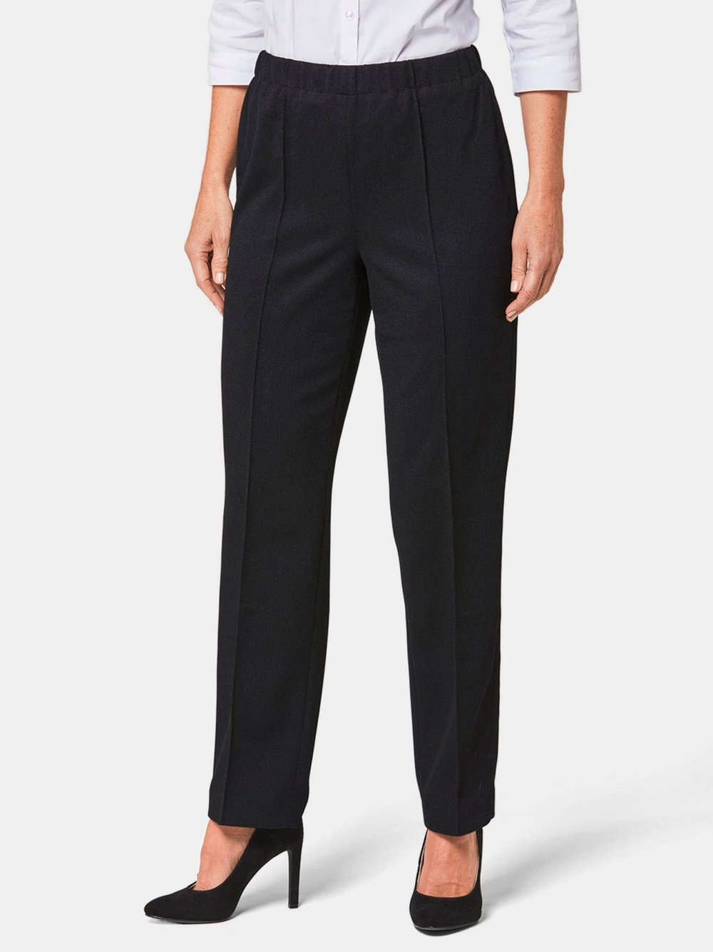 Goldner Rippenhose Damen schwarz, 54