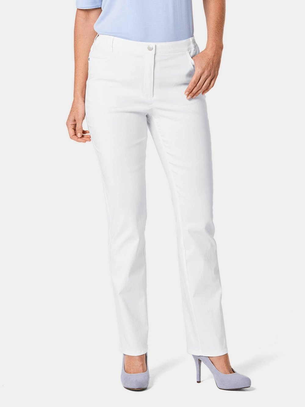 Goldner Super-Stretch-Hose CARLA Damen Viskose weiß, 56
