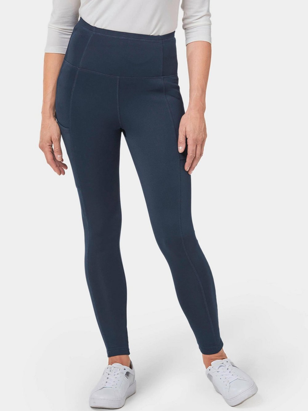 Goldner Leggings Damen blau, 40