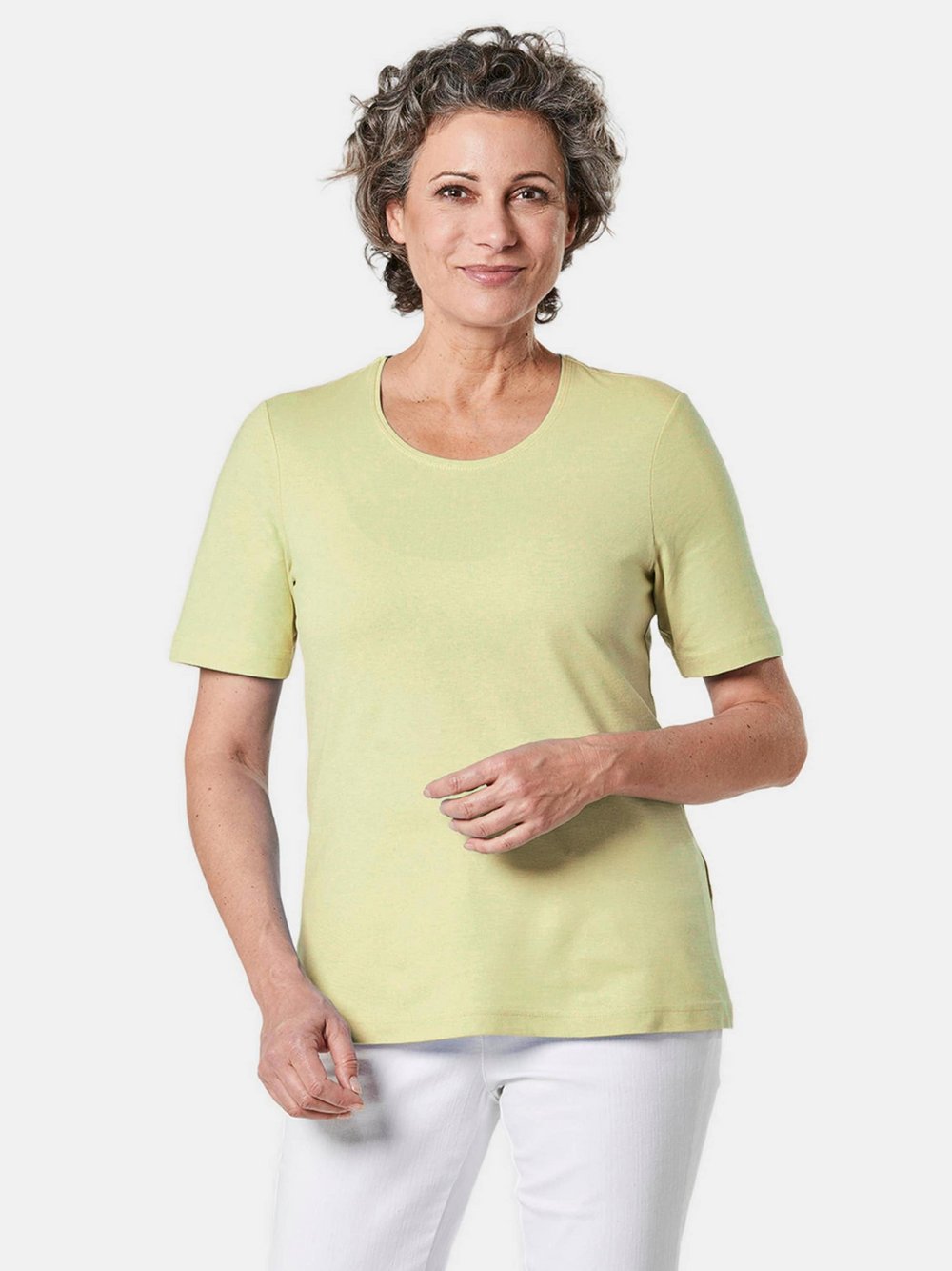 Goldner T-Shirt Damen Baumwolle gelb, 44