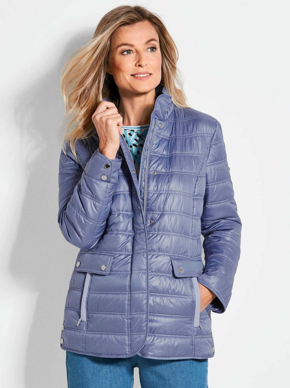 Goldner Steppjacke Damen blau, 52