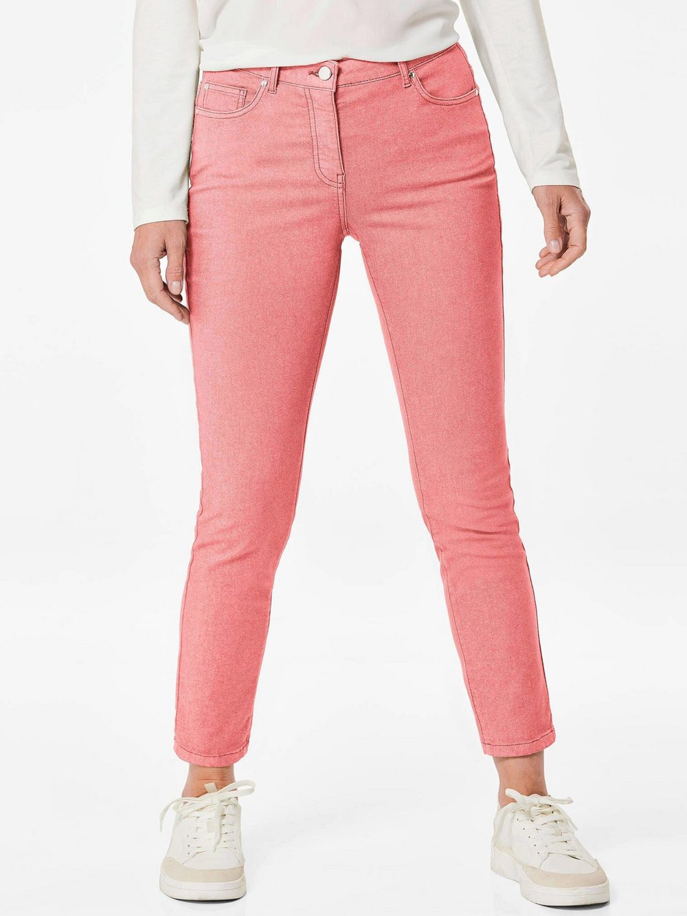 Goldner 7/8-Jeanshose BELLA Damen Baumwolle rosa, 46