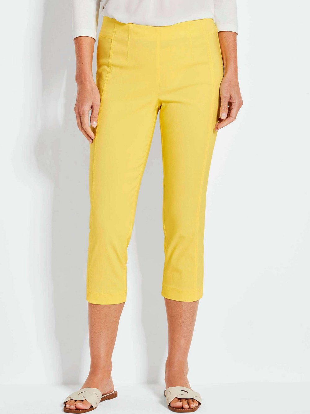 Goldner 7/8-Hose Damen Viskose gelb, 48