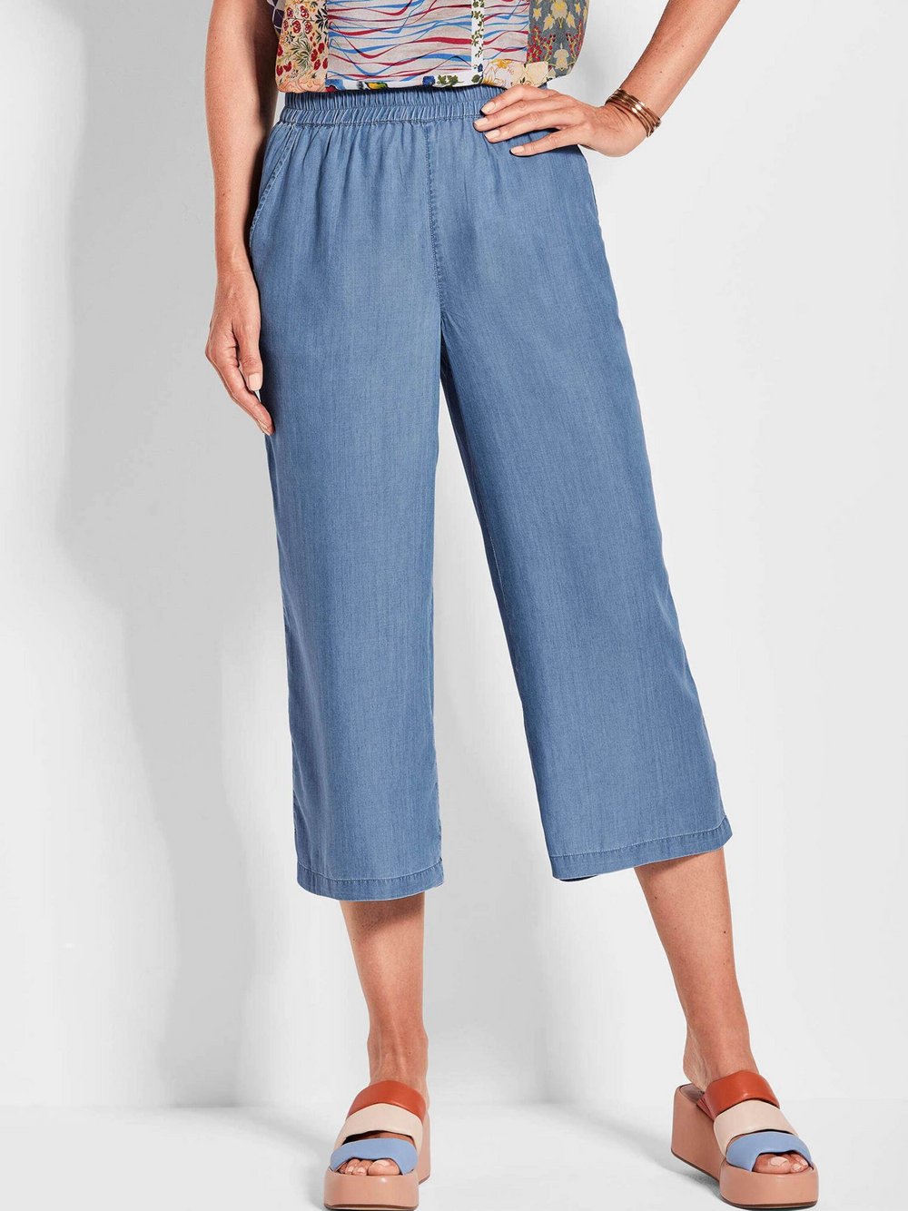 Goldner Culotte Damen Lyocell blau, 50