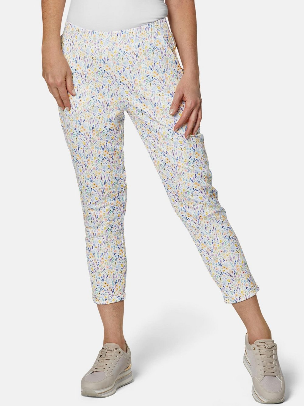 Goldner Druckhose Damen Polyamid weiß bedruckt, 52