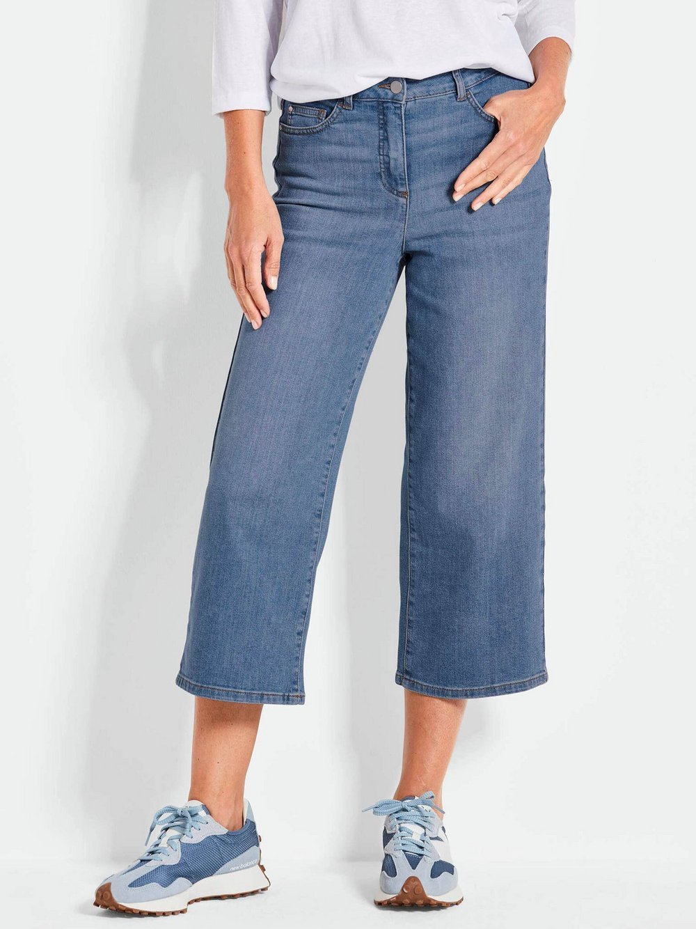 Goldner Culotte Damen Baumwolle blau, 38