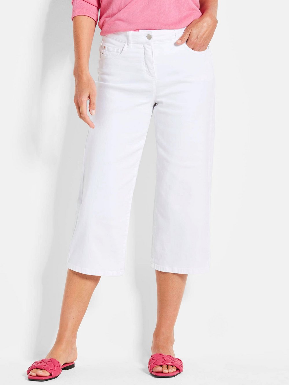 Goldner Culotte Damen Baumwolle weiß, 52