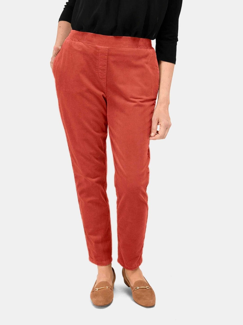 Goldner Hose Damen Baumwolle rot, 48
