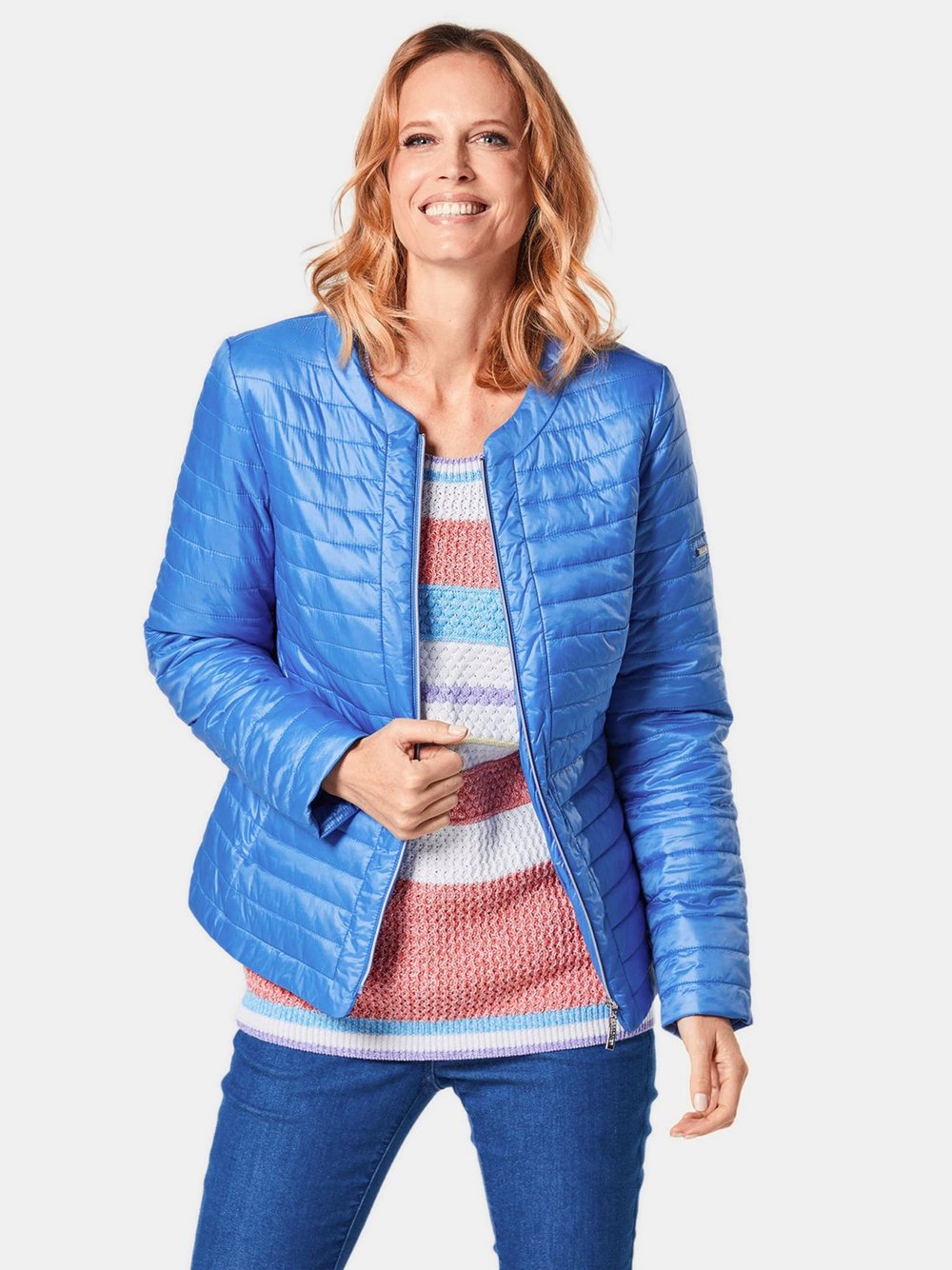 Goldner Outdoorjacke Damen Polyamid blau, 46