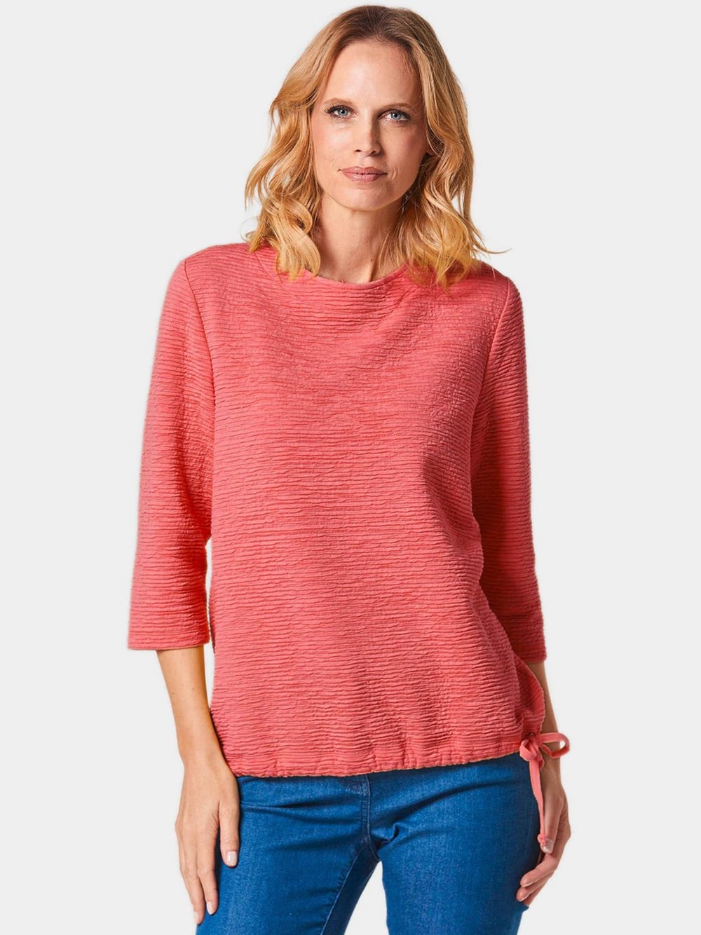 Goldner Shirtpullover Damen rot, 48