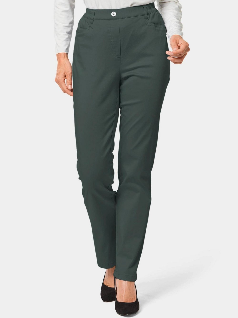Goldner Baumwollschlupfhose MARTHA Damen Baumwolle grün, 44