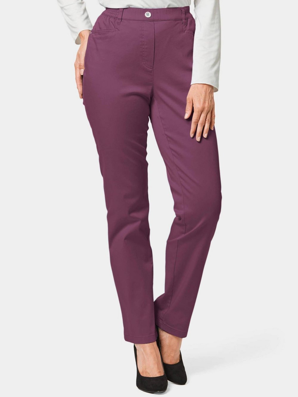Goldner Baumwollschlupfhose MARTHA Damen Baumwolle lila, 46