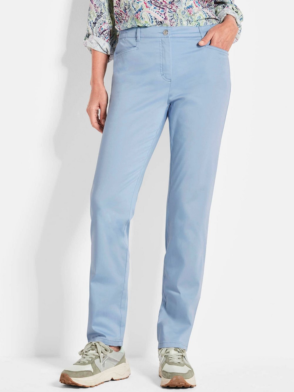 Goldner Baumwollhose CARLA Damen Baumwolle blau, 46