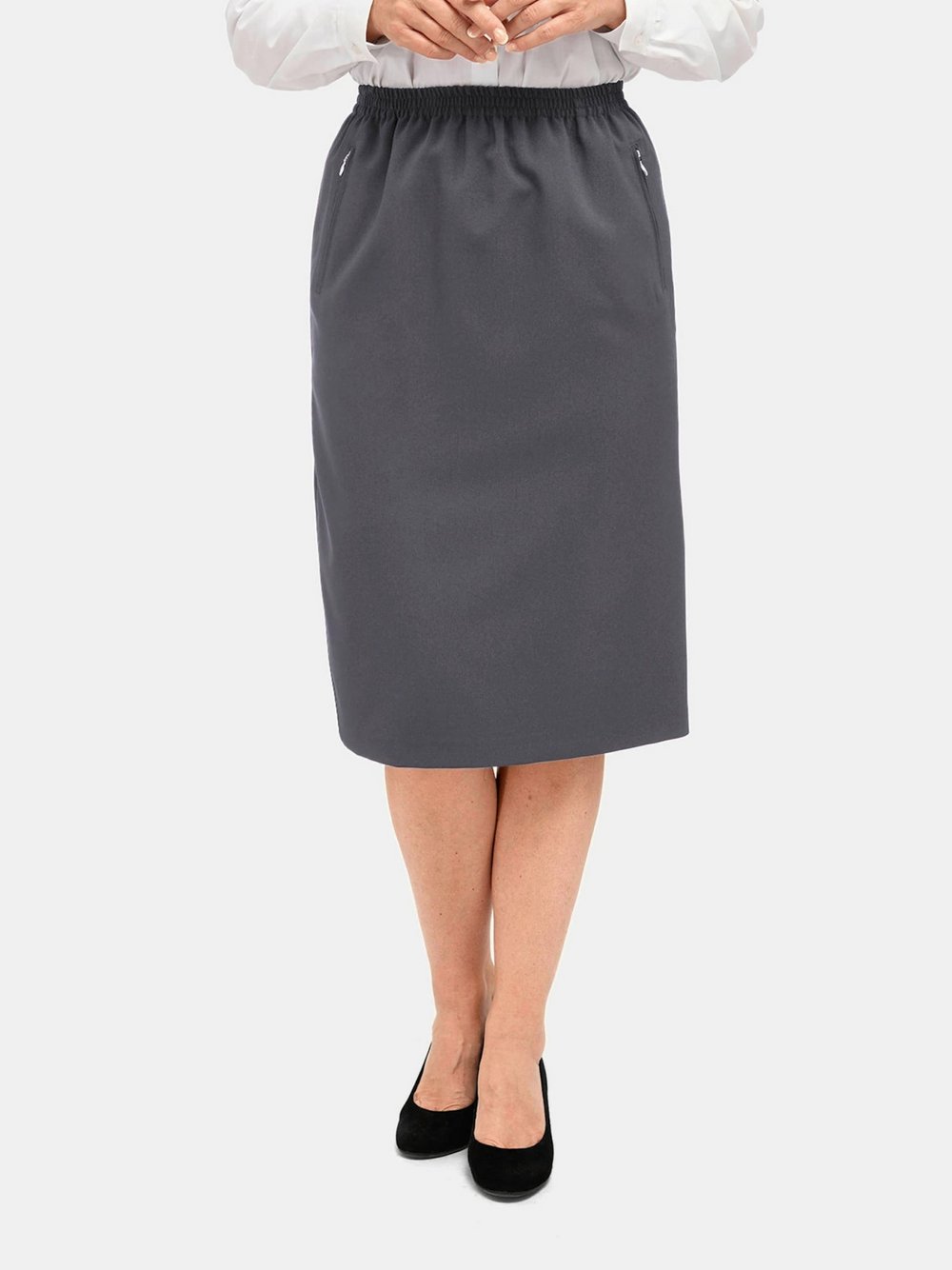 Goldner Reiseschlupfrock Damen grau, 38