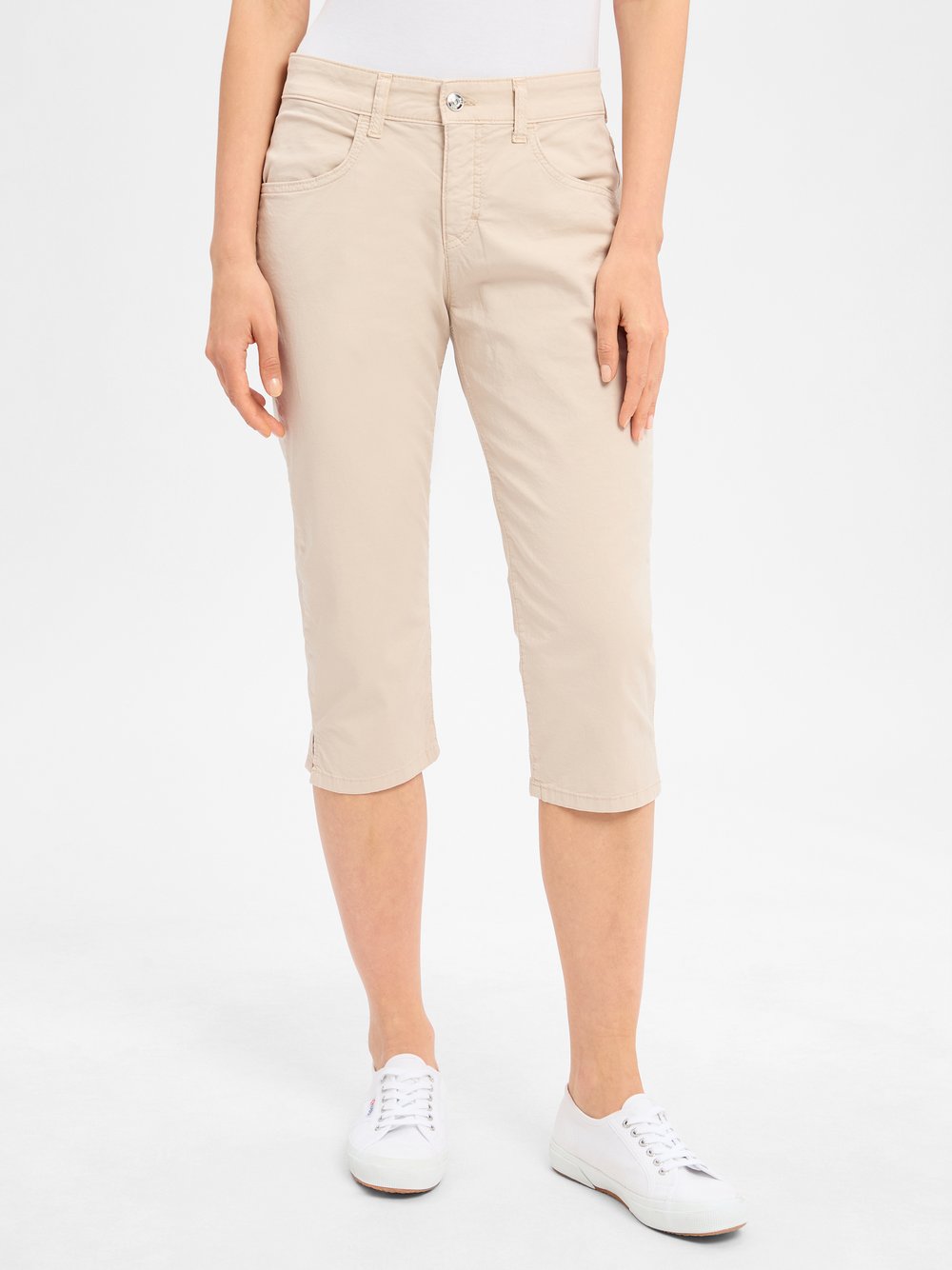 MAC Caprihose Damen Baumwolle beige, 44-19