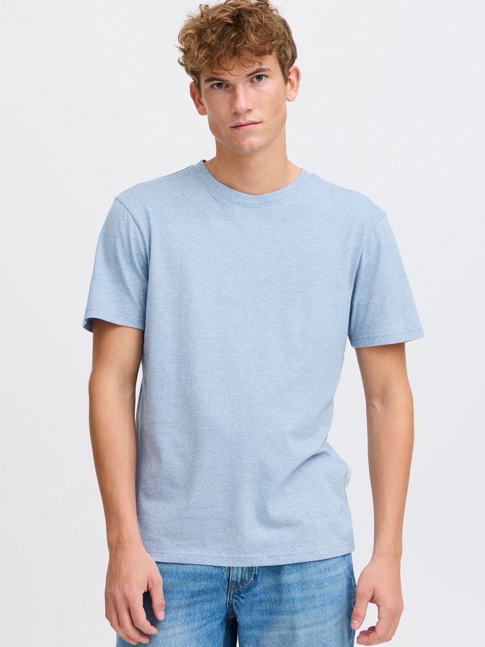 CASUAL FRIDAY T-Shirt Herren Baumwolle blau meliert, XXL