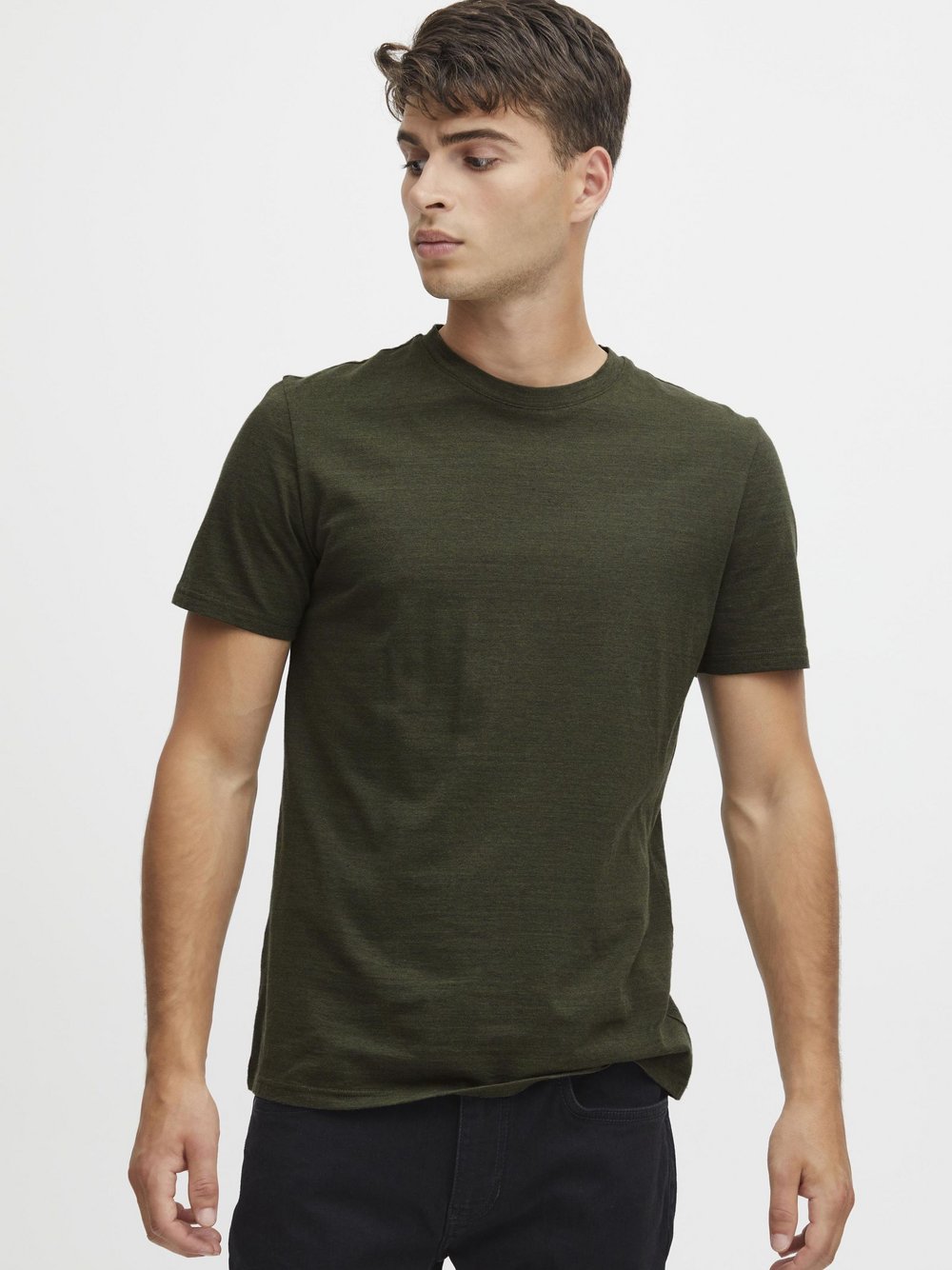 Thumbnail - CASUAL FRIDAY T-Shirt Herren Baumwolle grün meliert, L