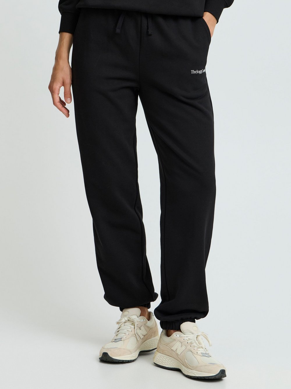 TheJoggConcept. Jogginghose Damen Baumwolle schwarz, XXL