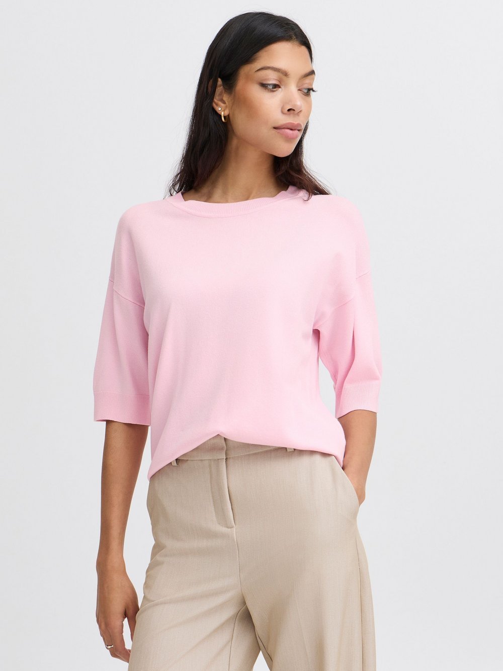 B.Young T-Shirt Damen Viskose rosa, L