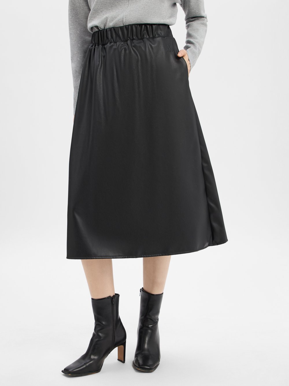 Armani Exchange Kunstlederrock Damen schwarz, 38