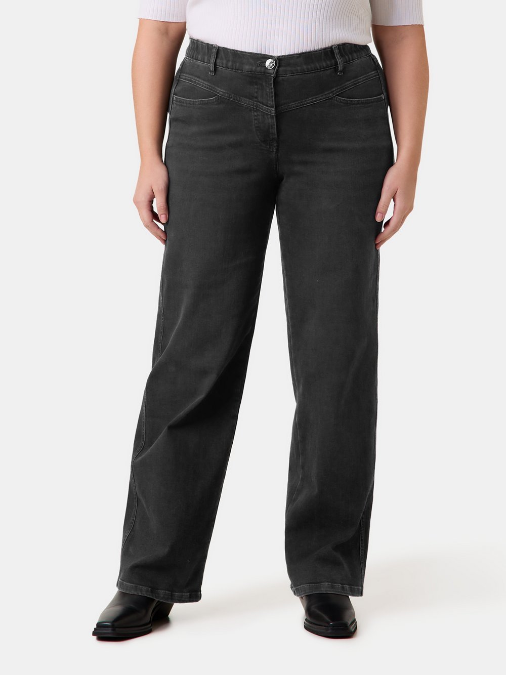 Samoon Jeans Damen Baumwolle schwarz, 52