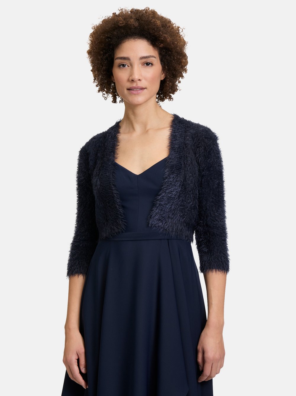 Vera Mont Strickbolero Damen Polyamid blau, L