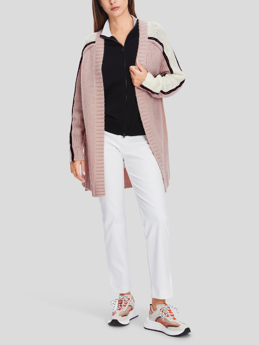 Marc Cain Cardigan Damen Polyamid rosa gemustert, 40