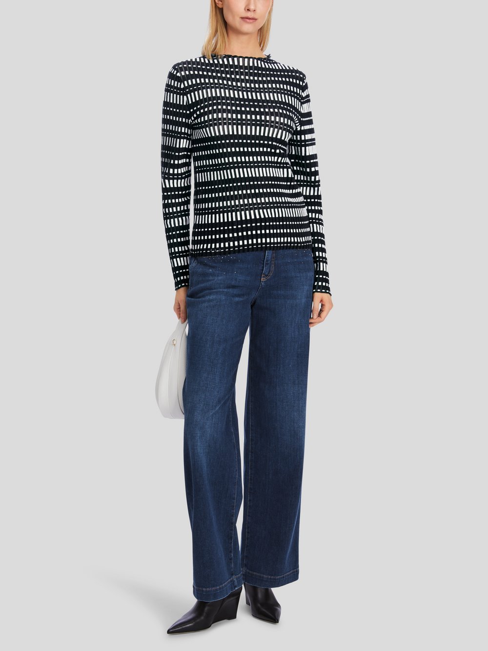 Marc Cain Pullover Damen Viskose blau gemustert, 36