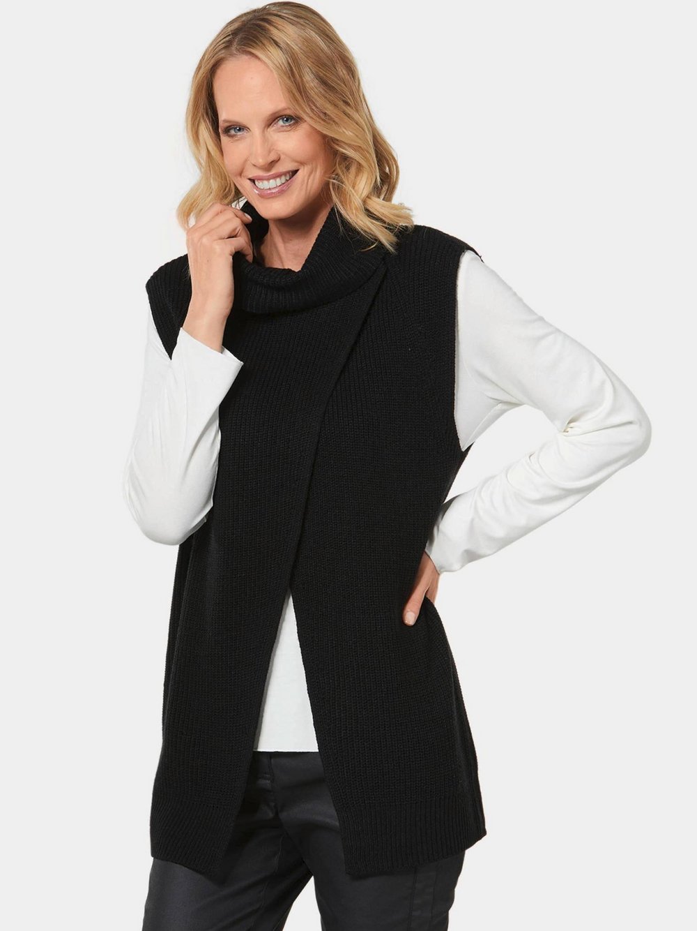 Goldner Pullunder Damen schwarz, 50