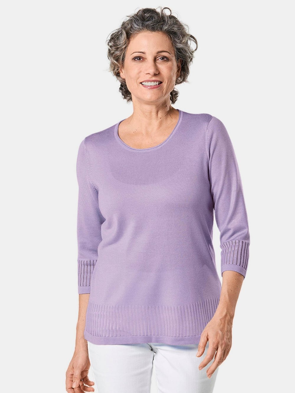 Goldner Pullover Damen lila, 46