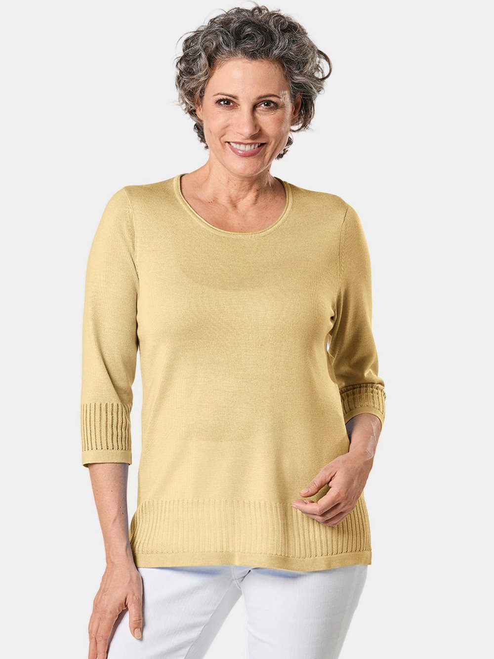 Goldner Pullover Damen gelb, 42