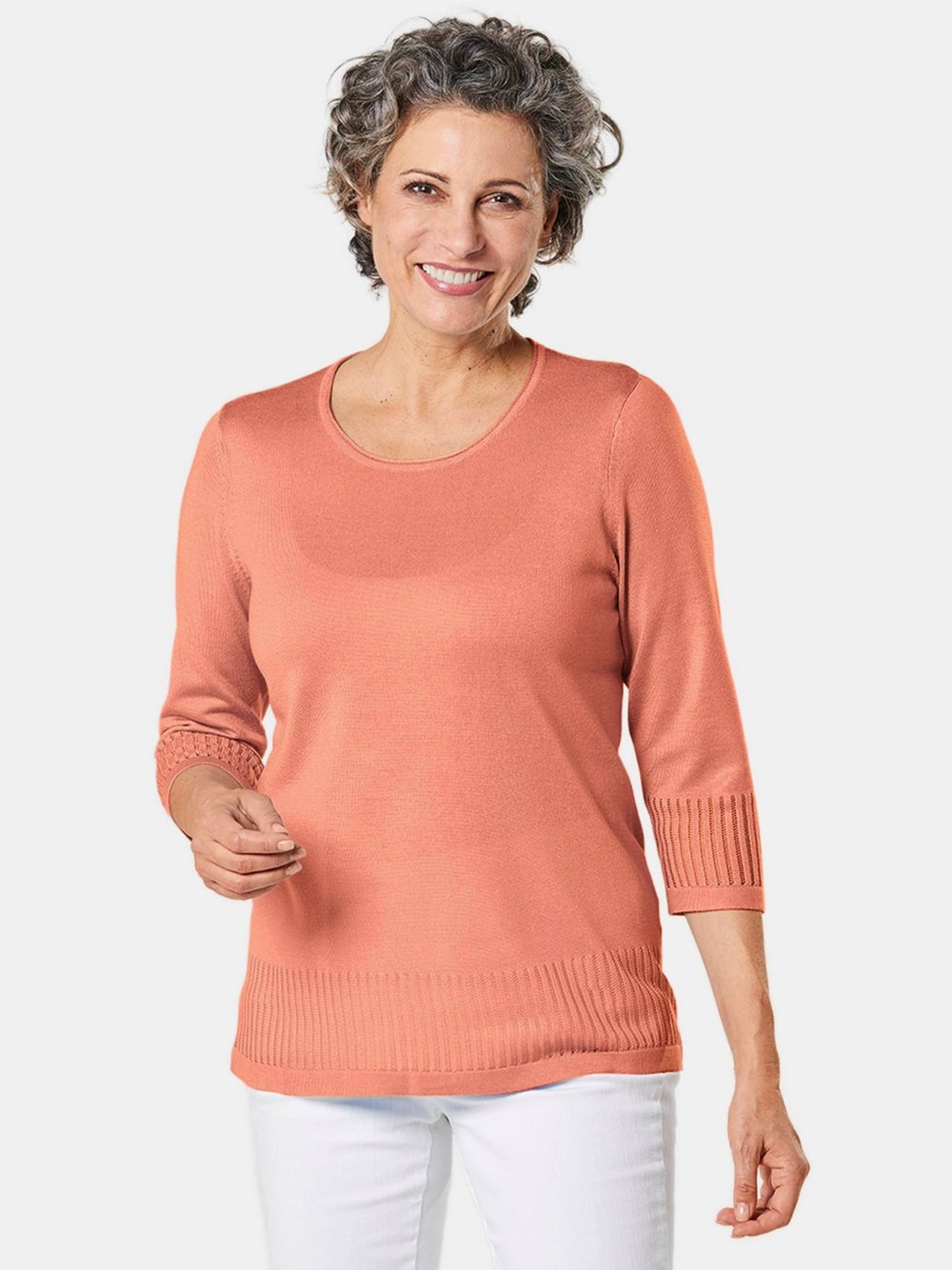 Goldner Pullover Damen rot, 52