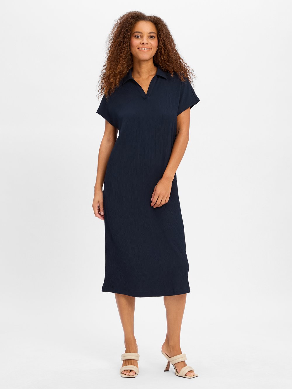 Opus Blusenkleid Damen Viskose blau strukturiert, 38