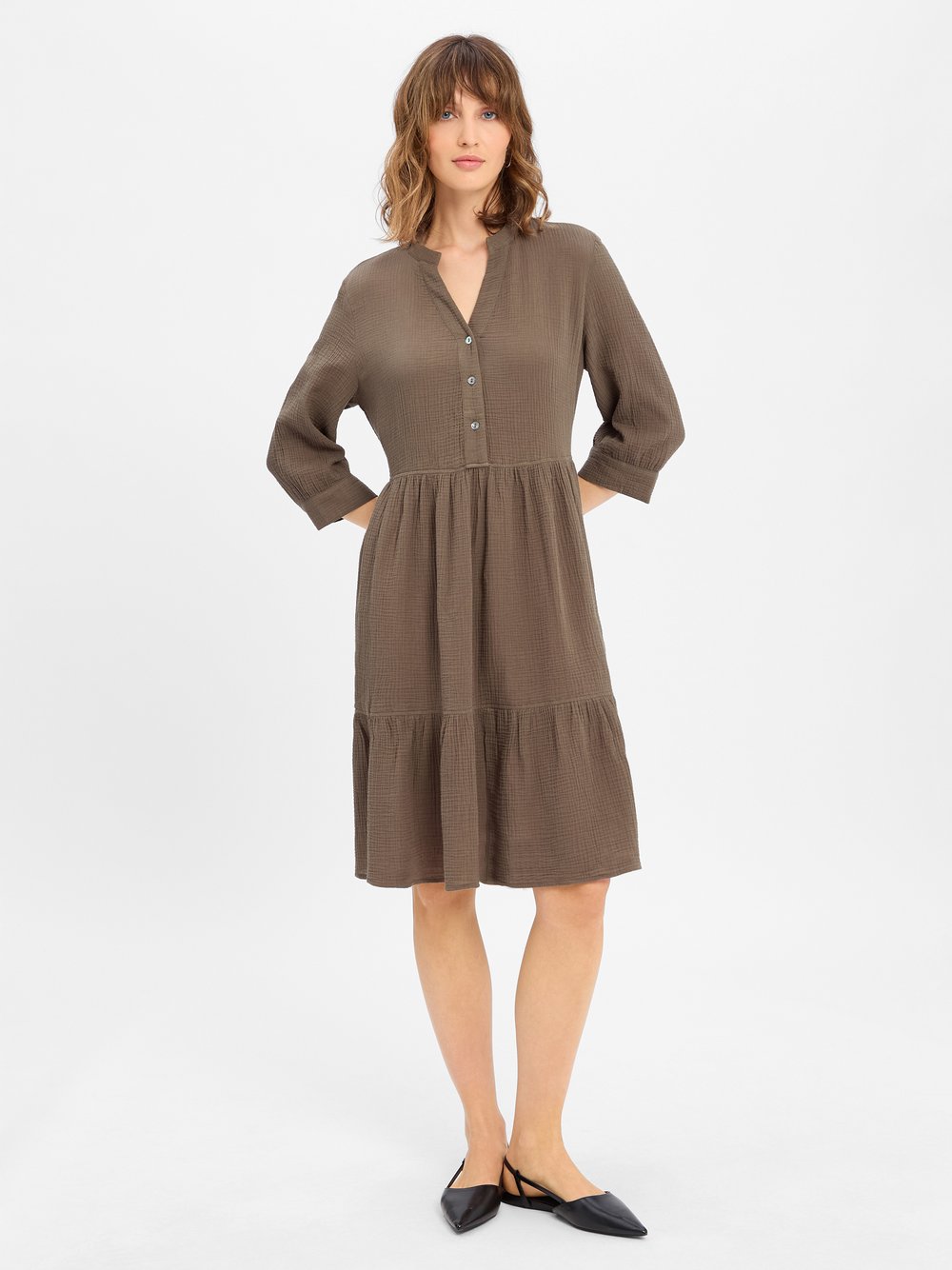 Opus Kleid Damen Baumwolle grün, 38