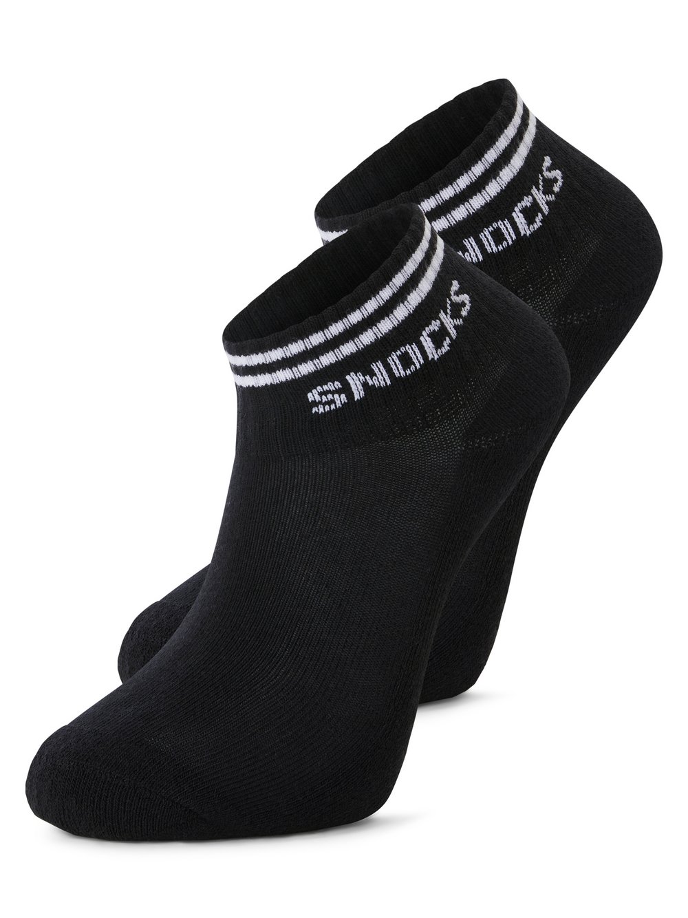 Snocks Socken 2er Pack Damen Baumwolle schwarz, 39-42