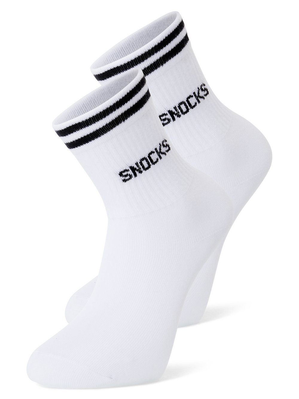 Snocks Socken im 2er-Pack Damen Baumwolle weiß, 35-38