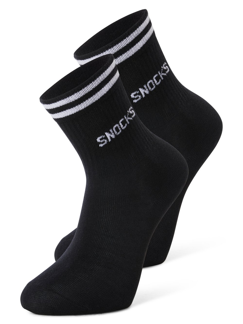 Snocks Socken im 2er-Pack Damen Baumwolle schwarz, 47-50