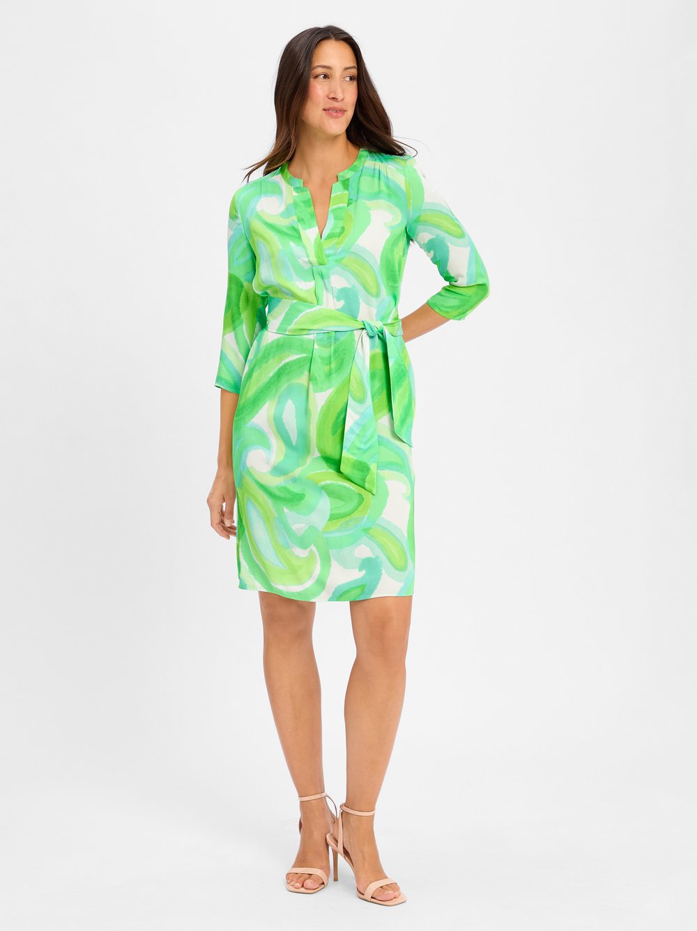Betty Barclay Freizeitkleid Damen Viskose grün gemustert, 42