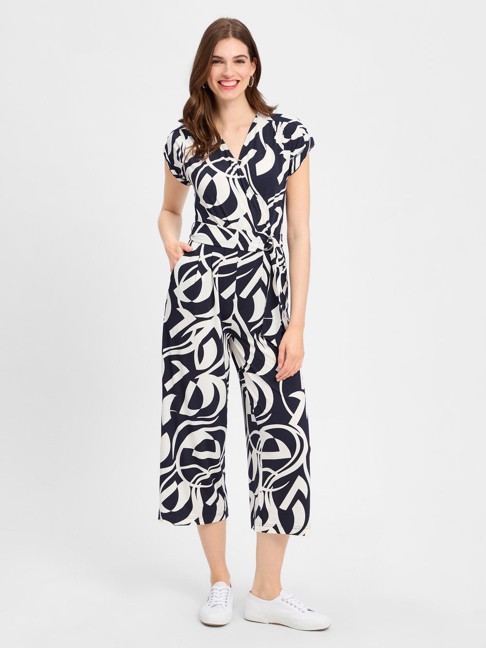 Betty Barclay Jumpsuit Damen blau gemustert, 46